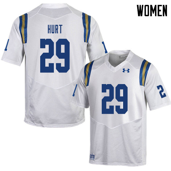 Women #29 Delon Hurt UCLA Bruins College Football Jerseys Sale-White - Click Image to Close